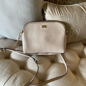 Michael Kors Crossgrain Leather Dome Crossbody Bag